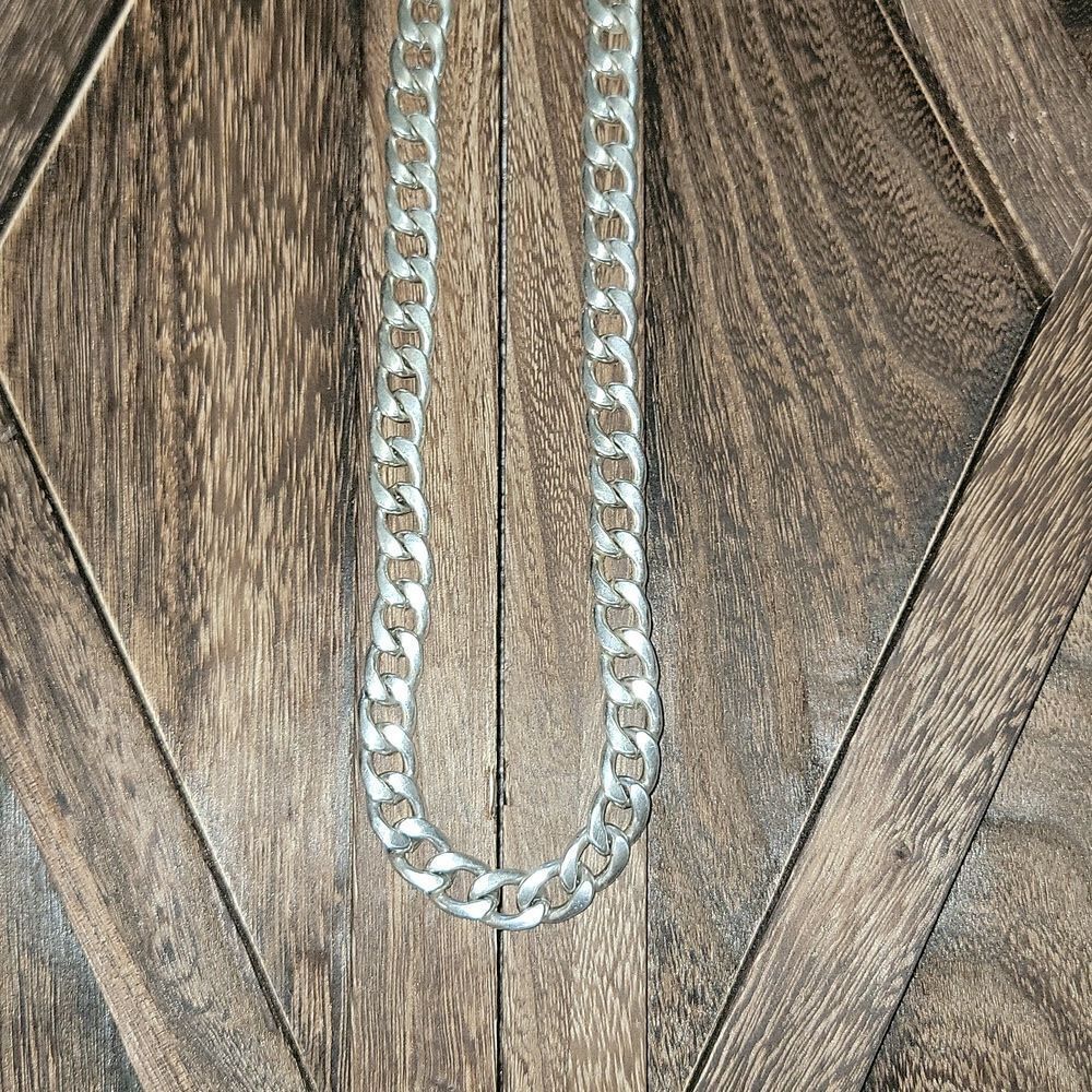 Sterling Silver 925 Cuban Link Solid Necklace Heavy 96.6 Grams 20 Inches - Picture 4 of 12